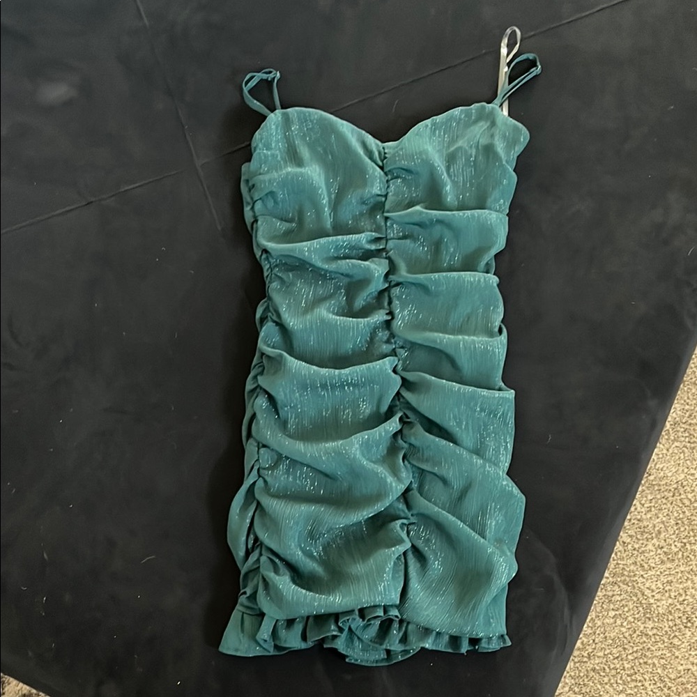 Speechless Green Ruched Bodycon Mini Dress